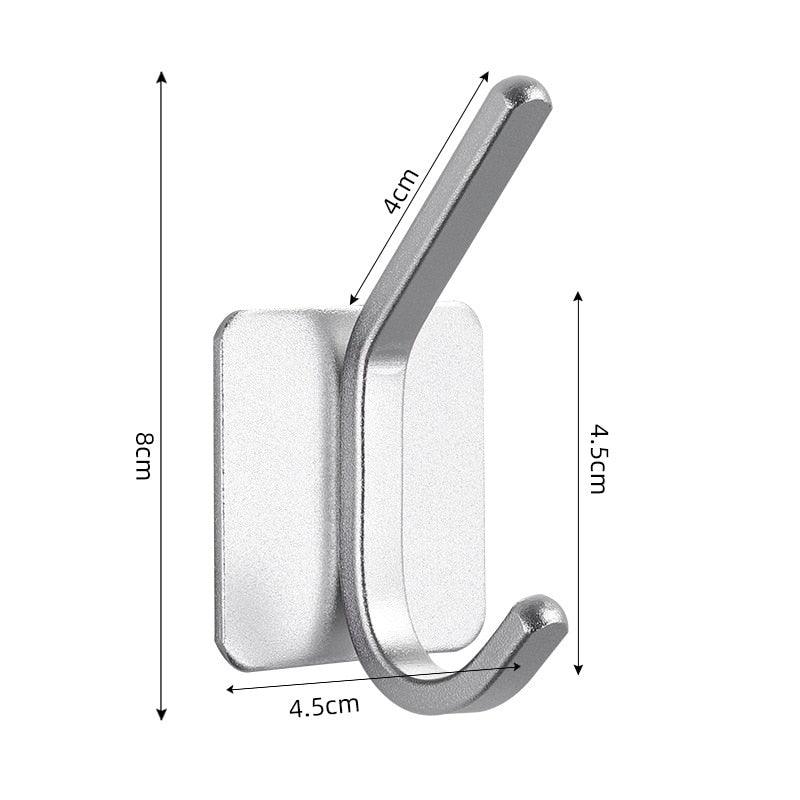Adhesive Wall Hooks for Keys, Coats, Towels, and Bags