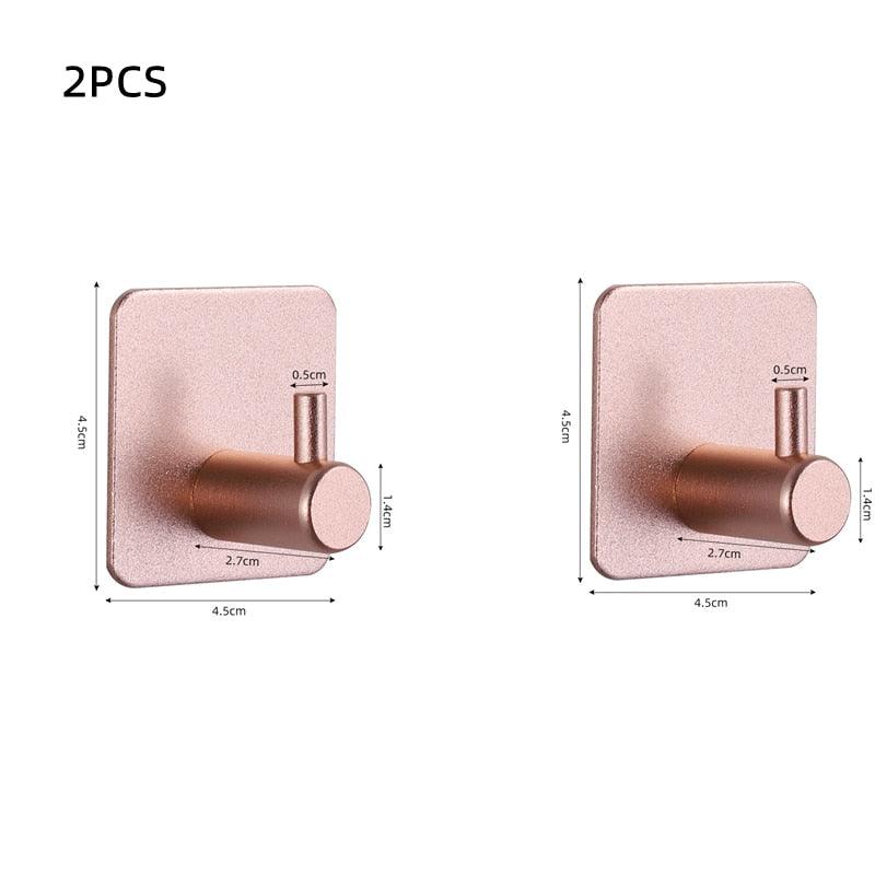 Adhesive Wall Hooks for Keys, Coats, Towels, and Bags