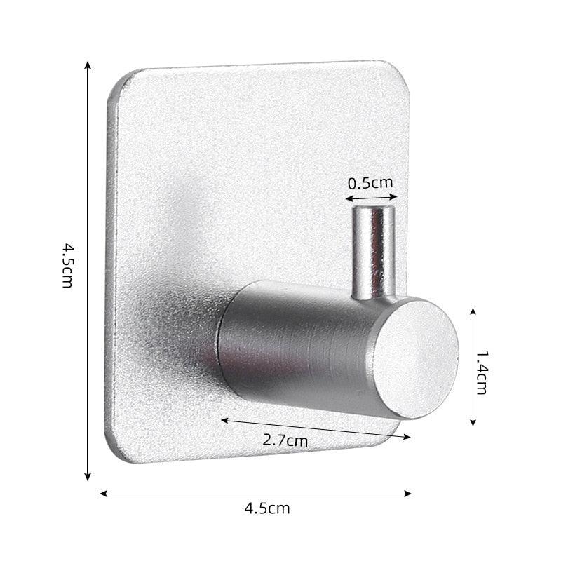 Adhesive Wall Hooks for Keys, Coats, Towels, and Bags