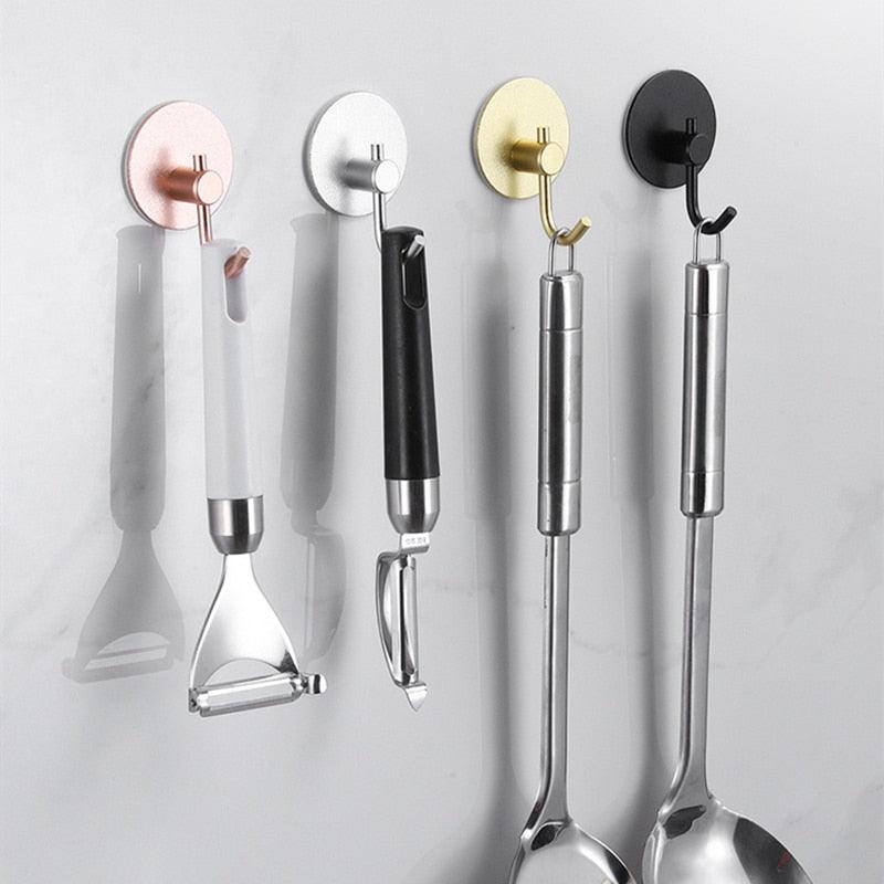 Adhesive Wall Hooks for Keys, Coats, Towels, and Bags