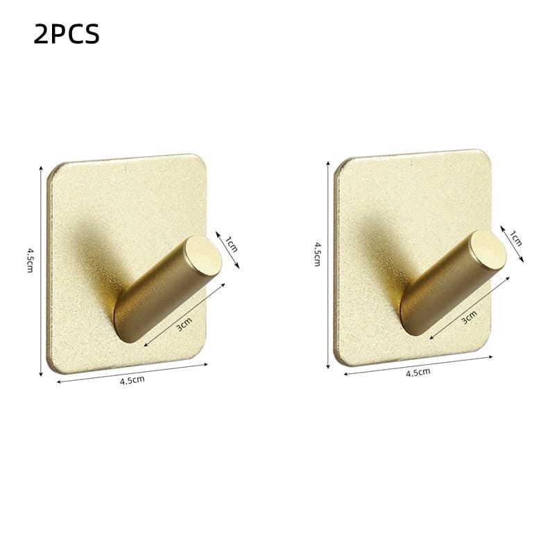 Adhesive Wall Hooks for Keys, Coats, Towels, and Bags