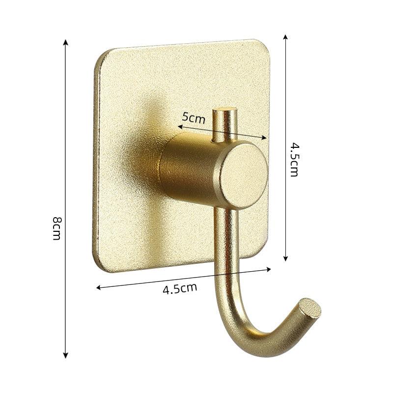 Adhesive Wall Hooks for Keys, Coats, Towels, and Bags