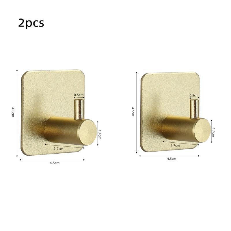 Adhesive Wall Hooks for Keys, Coats, Towels, and Bags