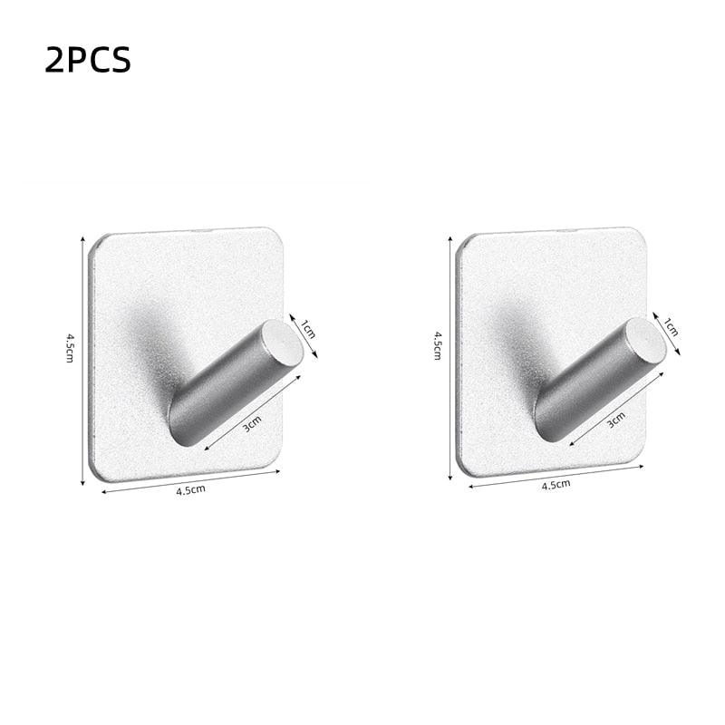 Adhesive Wall Hooks for Keys, Coats, Towels, and Bags