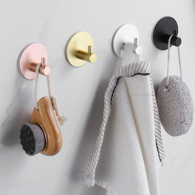 Adhesive Wall Hooks for Keys, Coats, Towels, and Bags