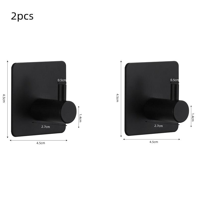 Adhesive Wall Hooks for Keys, Coats, Towels, and Bags
