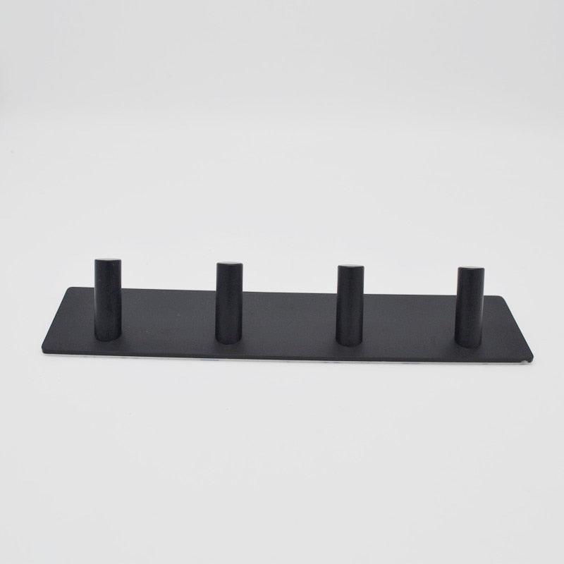 Black Stainless Steel Wall Hook for Towels, Coats, and Hats
