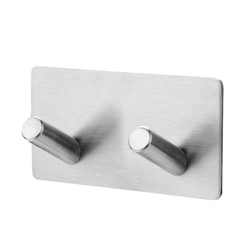 Black Stainless Steel Wall Hook for Towels, Coats, and Hats
