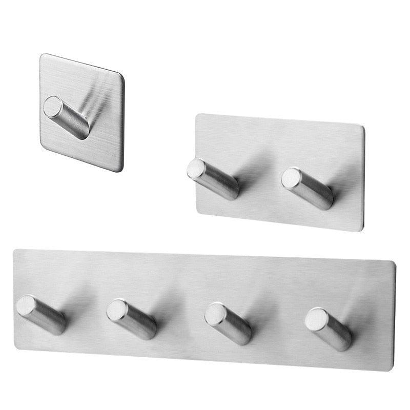 Black Stainless Steel Wall Hook for Towels, Coats, and Hats