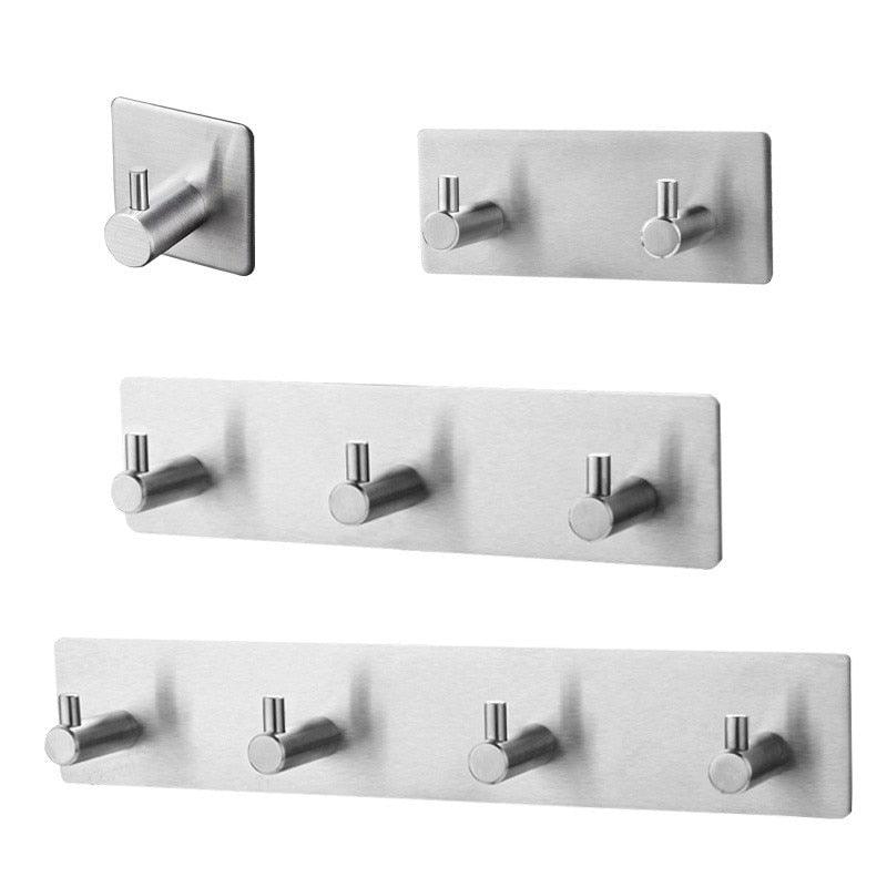 Black Stainless Steel Wall Hook for Towels, Coats, and Hats
