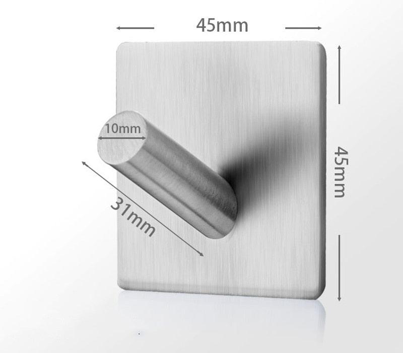 Black Stainless Steel Wall Hook for Towels, Coats, and Hats