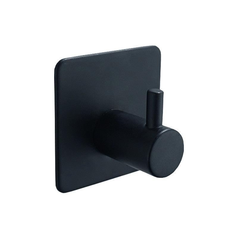 Black Stainless Steel Wall Hook for Towels, Coats, and Hats