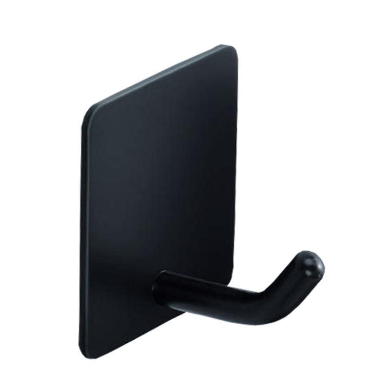 Black Stainless Steel Wall Hook for Towels, Coats, and Hats