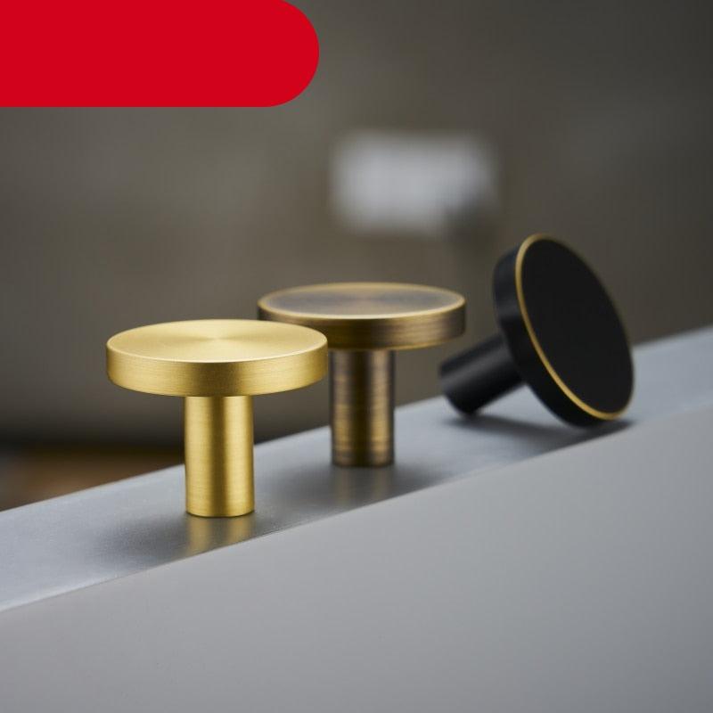 Nordic Gold Brass Wall and Drawer Hooks for Bathroom & Kitchen