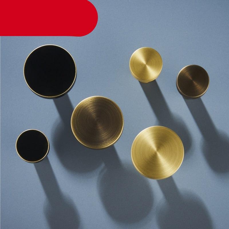 Nordic Gold Brass Wall and Drawer Hooks for Bathroom & Kitchen
