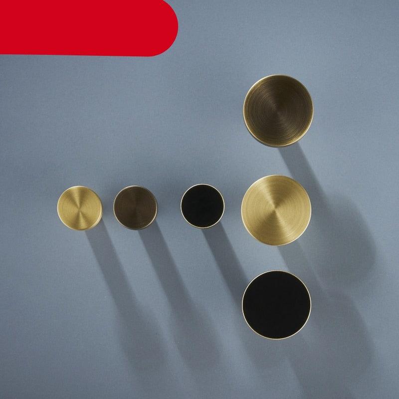 Nordic Gold Brass Wall and Drawer Hooks for Bathroom & Kitchen