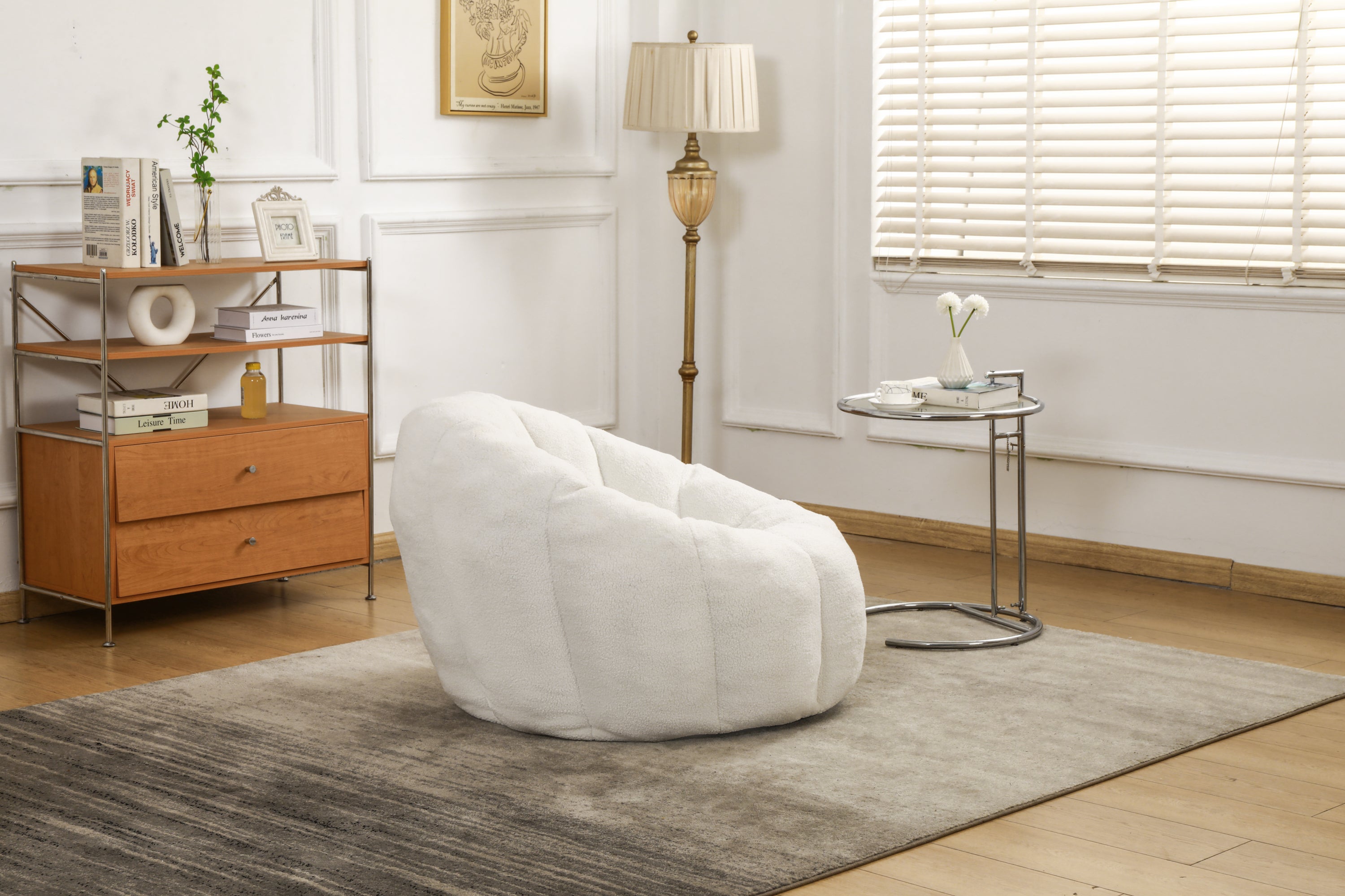 Bean Bag Chair, Bean Bag Sofa Chair with Armrests Stuffed High-Density Foam, Lazy Sofa Comfy Chairs, BeanBag Chair for Adults in Living Room, Bedroom Reading