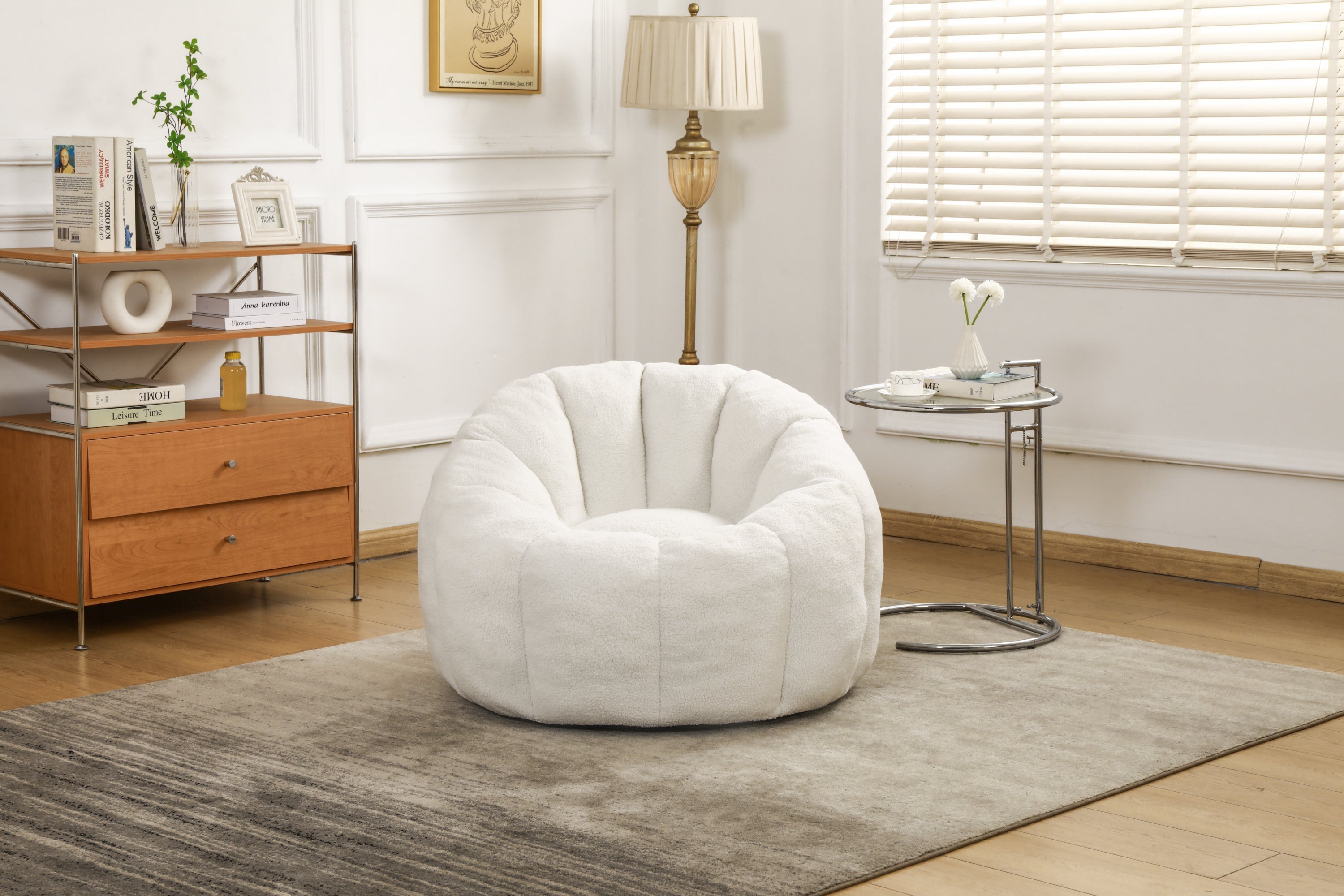 Bean Bag Chair, Bean Bag Sofa Chair with Armrests Stuffed High-Density Foam, Lazy Sofa Comfy Chairs, BeanBag Chair for Adults in Living Room, Bedroom Reading