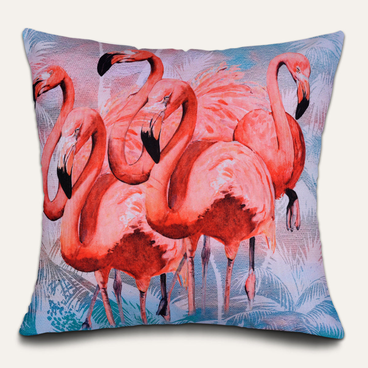 Flamingo Printed Design Throw Pillow Covers