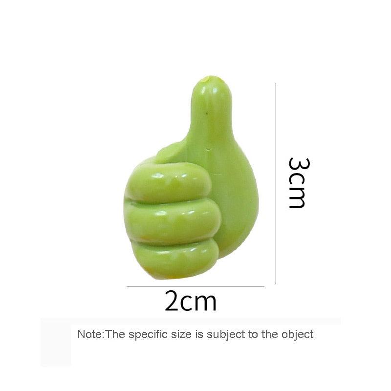 Self-Adhesive Silicone Thumb Wall Hook & Cable Clip Organizer