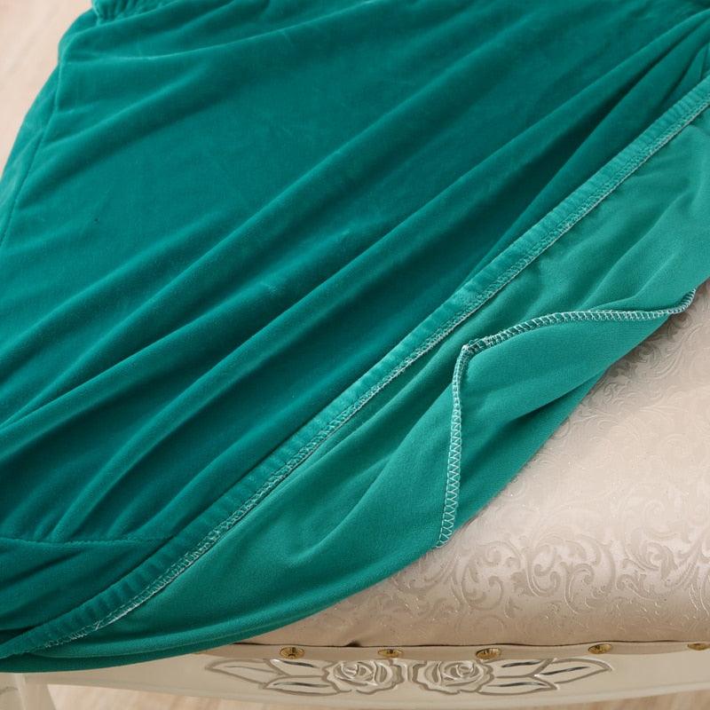 Thick Velvet Elastic Chair Slipcover for Dining Room Seats