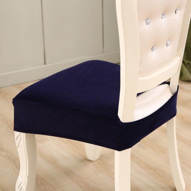 Thick Velvet Elastic Chair Slipcover for Dining Room Seats