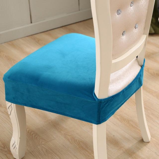 Thick Velvet Elastic Chair Slipcover for Dining Room Seats