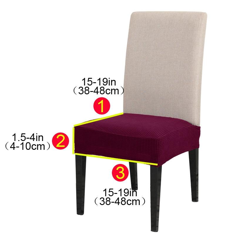 Thick Velvet Elastic Chair Slipcover for Dining Room Seats