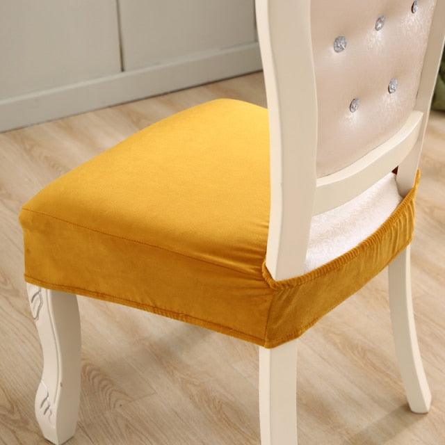 Thick Velvet Elastic Chair Slipcover for Dining Room Seats
