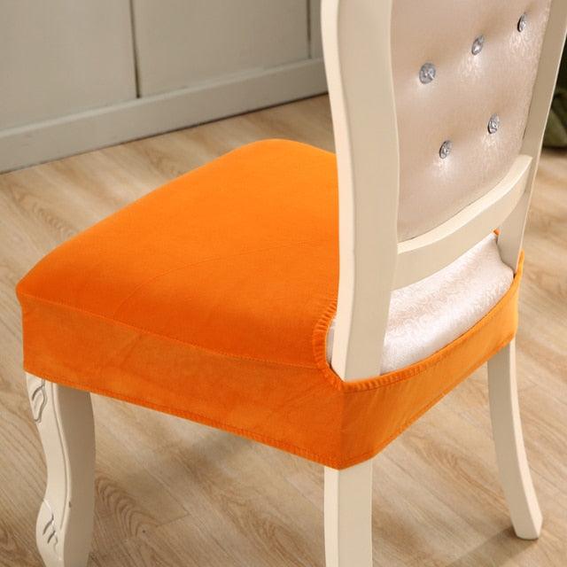 Thick Velvet Elastic Chair Slipcover for Dining Room Seats