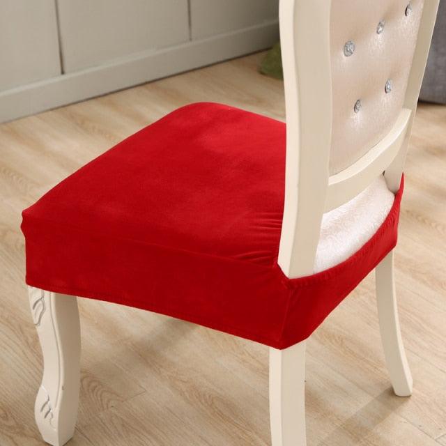 Thick Velvet Elastic Chair Slipcover for Dining Room Seats