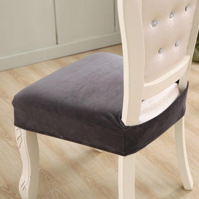 Thick Velvet Elastic Chair Slipcover for Dining Room Seats