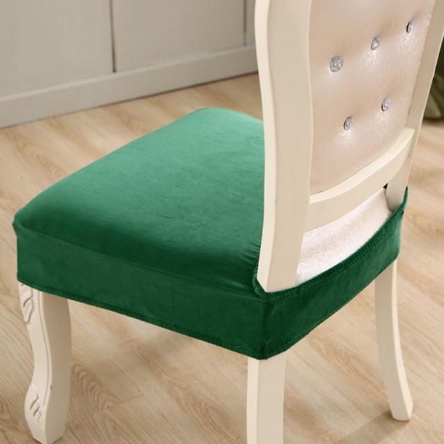 Thick Velvet Elastic Chair Slipcover for Dining Room Seats