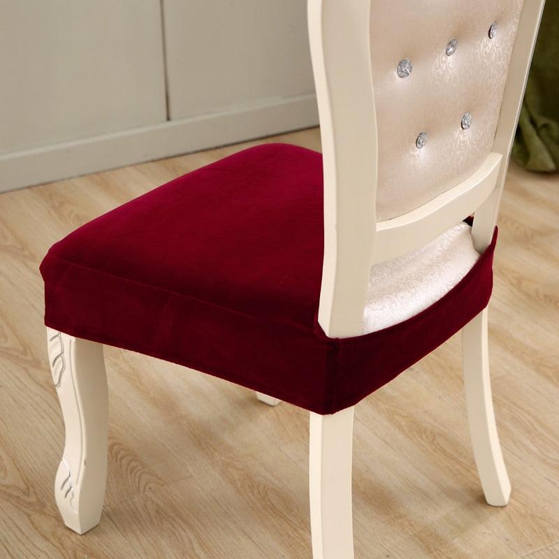 Thick Velvet Elastic Chair Slipcover for Dining Room Seats