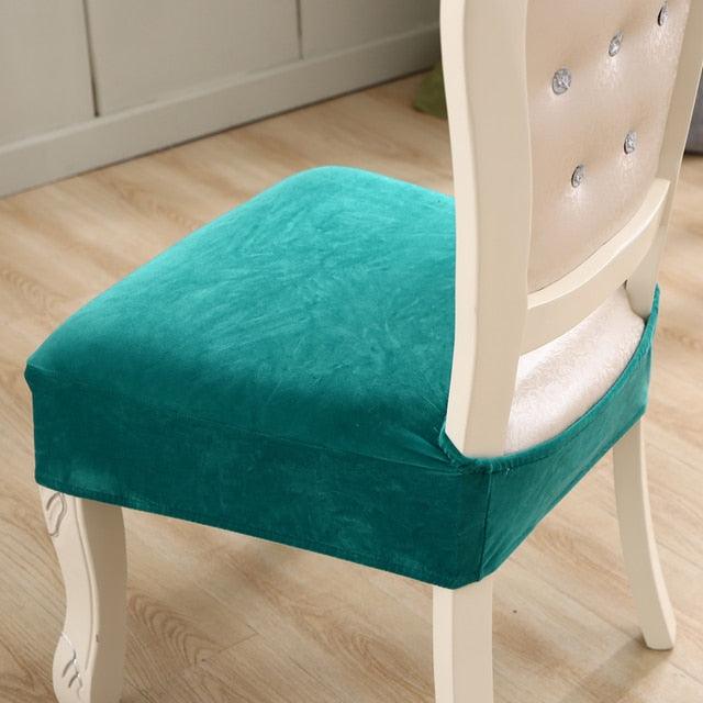 Thick Velvet Elastic Chair Slipcover for Dining Room Seats